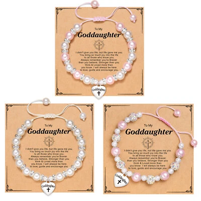 教女女孩手链洗礼第一次圣餐教父礼物 — 第 1/2 张图片