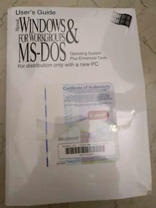 Microsoft Windows 3.11 Operating System & Manual 3.5" Disk Brand New!!! Sealed!! - Picture 1 of 3