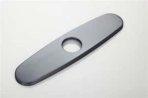 Grifo fregadero de baño/cocina negro ORB placa cubierta de un solo orificio acero inoxidable - Imagen 1 de 6