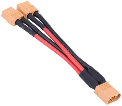 Cable adaptador XT60 14AWG | 1 hembra a 2 machos para RC Tello WLtoys - Imagen 1 de 4