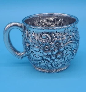 Dominick and Haff Repousse Sterling Silver Mug CA. 1894 - Picture 1 of 5