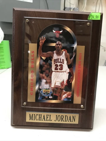 Michael Jordan Chicago Bulls Fourth NBA Championship Wall Plaque Cover