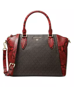NWT Michael Kors Sienna Medium Satchel 30H1S4SS6E & Wristlet Set - Picture 1 of 15