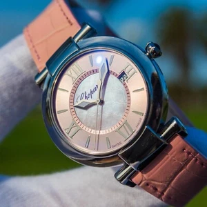 Chopard Imperiale 8532 Pink Mother of Pearl La Vie En Rose 36mm Steel Watch RARE - Picture 1 of 23