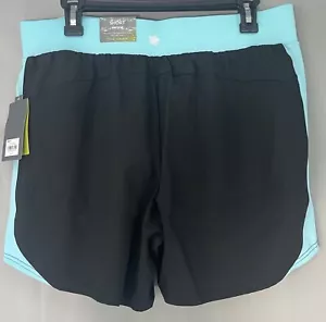 Women’s Tek Gear Mid Rise Shorts Gym Running Athletic Wear Size Large Black New - Picture 1 of 7