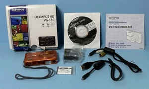 *New* Olympus VG-160 HD Movie 5x Zoom 26mm 14 Mega Pixel - Stunning Orange Color - Picture 1 of 15