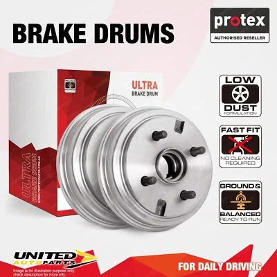 2 Rear Protex Brake Drums for Ford Transit 65 - 86 Single Rear Wheel - image 1 of 2