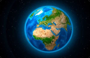Tarjeta magnética de refrigerador 3D Tierra (Europa y África) - Imagen 1 de 1