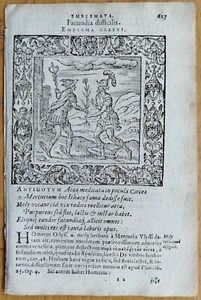 Alciatus Emblemata Emblem 4 Original Prints (H) - 1581 - Picture 1 of 4
