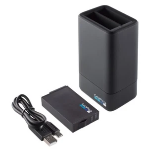 GOPRO DUAL BATTERY CHARGER + BATTERIA LITHIO CARICA DOPPIA GO PRO FUSION - Picture 1 of 1