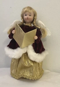 Vintage Karolingen Engel Christbaumspitze 9 Zoll bezaubernd - Bild 1 von 6