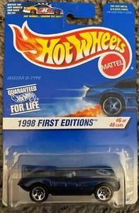 1998 First Editions 6/48 Jaguar D-Type Hot Wheels (JJ) Card Error - Picture 1 of 2