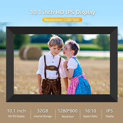 Digital Photo Frame, WiFi 10.1 Inch Digital Picture Frame, 1280x800 IPS LCD Touc - Image 1 of 4