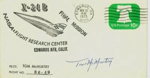 "1st Space Shuttle 747 Pilot” Thomas McMurtry Hand Signed FDC Dated 1975 COA - Picture 1 of 2