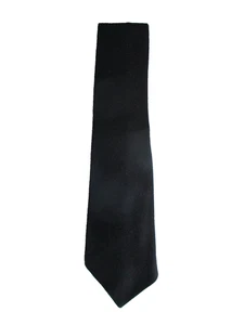 #2 Men's Black Wool Tie Hand Made Vintage - Picture 1 of 5