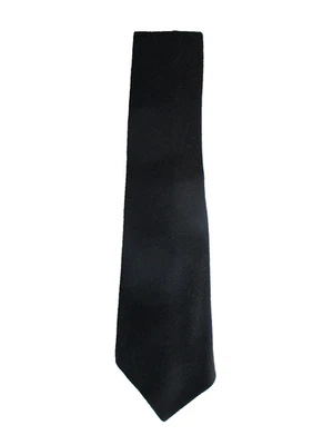 #2 Men's Black Wool Tie Hand Made Vintage - Image 1 of 4