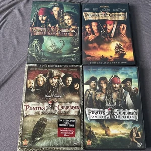 Pirates Of The Carribean 4 Movie Collection DVD - Picture 1 of 6
