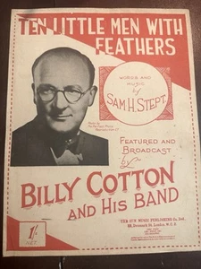 Una copia del Reino Unido de 1943 canción sobre pesadillas partituras diez pequeños hombres con plumas - Imagen 1 de 2