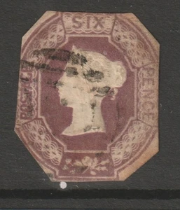 1854 QV 6d MAUVE "GEPRÄGT" IN G/GEBRAUCHTER ERHALTUNG. - Bild 1 von 2