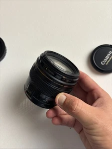 Canon EF 85mm f/1.8 Ultrasonic USM Telephoto Camera Lens with Caps - Picture 1 of 5