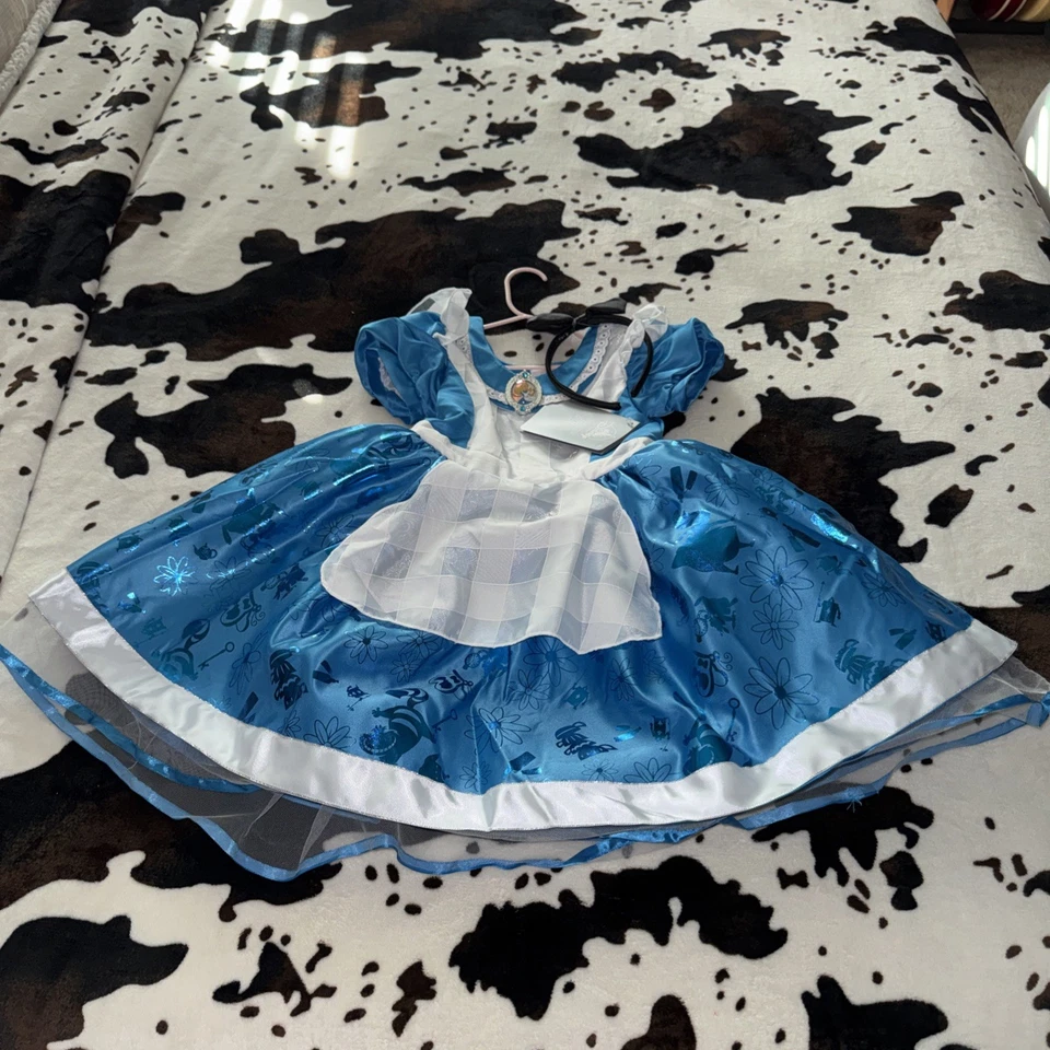Disfraz de Alicia en el País de las Maravillas Disney Store 5/6 Niñas con Diadema Nuevo con Etiquetas Foto 1 de 4