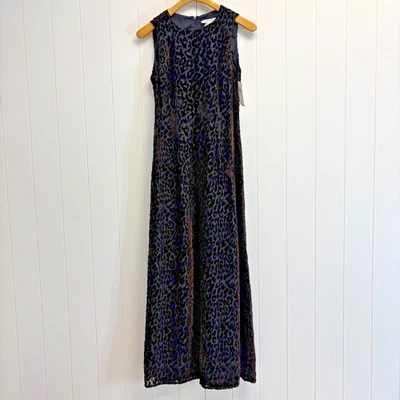 Maxi Vestido Vintage Rampage Mujer Fairy Grunge Años 90 Burnout Leopardo Terciopelo Talla 9 Foto 1 de 4