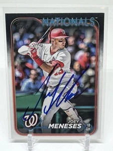 Washington Nationals JOEY MENESES Signed 2024 Topps Series 1 Card #142 - Bild 1 von 2