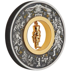 Silbermünze - Nussknacker (Nutcracker) Weihnachten - 2 Unzen Oz. Antik, Perth - Bild 1 von 5