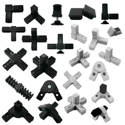 Steckverbinder Vierkantrohr 30x30x2  Rohrverbinder 30 mm Quadratrohr Alu Stahl - Bild 1 von 4