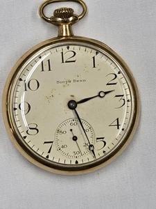 Reloj Bolsillo South Bend 1920 Cara Abierta Grado 411 Modelo 1 17 Joyas - Imagen 1 de 18