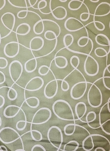 P Kaufmann Fabric Squiggles Green Cotton Discontinued Printed in USA 9YD + 27 In - Picture 1 of 6