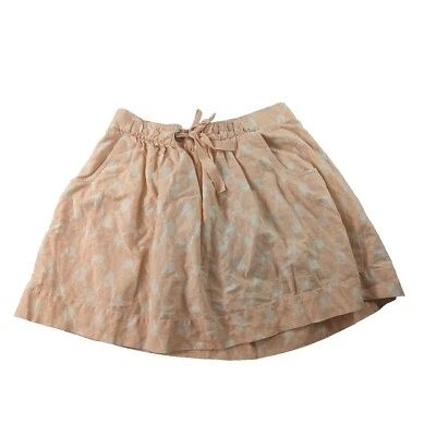 J Crew Mini Skirt Womens  Linen Blend Drawstring Elastic Waist Preppy Size Small - Image 1 of 4