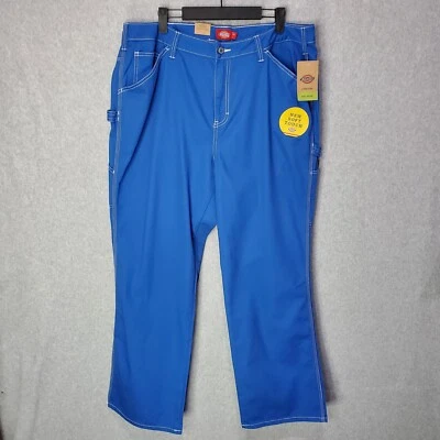 Dickies Junior Women's Plus Size (16) Relaxed Fit Carpenter Pants, Bright Blue  - Image 1 of 4