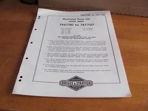 Briggs & Stratton MS-5454-77 Illustrated Parts List Models 146700-147707 - Picture 1 of 5