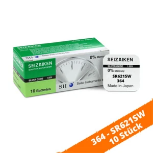 10 x SEIZAIKEN 364 SR621SW Batterie Knopfzelle SR60 AG1 RW320 SG1 1,55V Seiko - Bild 1 von 2