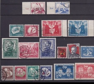 Germany DDR 1951 Used stamps Yv# 32/51 Full Year set - Cat value 290 €.....DF049 - Picture 1 of 1