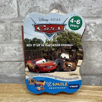 New Disney Pixar Cars VTech V.Smile Smartridge Rev It Up Learning Fun NOB - Image 1 of 4