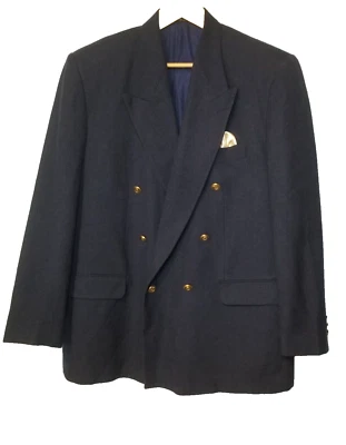 Blazer/Traje Chaqueta Regency England Lana Cachemira Doble Pecho Botones Dorados 46 Foto 1 de 4