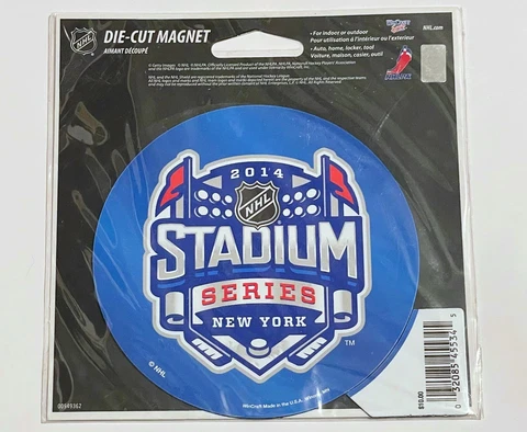 NY ISLANDERS NJ DEVILS NEW YORK RANGERS 2014 YANKEE STADIUM HOCKEY SERIES MAGNET Cover