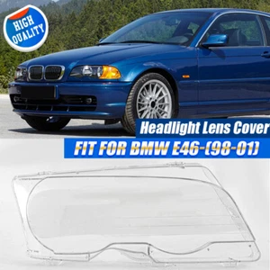 Right For 1999-2003 2000 BMW E46 2DR M3 2001-2006 Car Headlight Lens Cover Shell - Picture 1 of 13