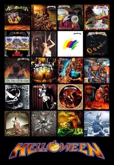 HELLOWEEN album discography magnet (4.5" x 3.5") iron maiden  - Image 1 of 1