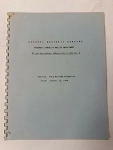 Carta de información de operaciones de vuelo de General Electric número 1 1968 original - Imagen 1 de 12