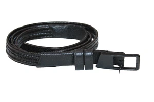 Gürtel BELTOLOGY Herren Handarbeit Premium Leder geflochten geflochten schwarze Schnalle 56" - Bild 1 von 9