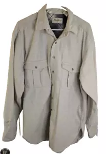 Eddie Bauer, men's chamois shirt, off white, size L - Picture 1 of 3