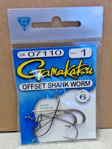 Gamakatsu Offset Shank Worm 07110 Size 1 6 pc. - Bild 1 von 2