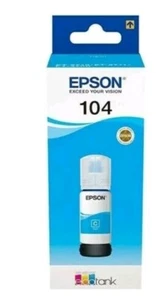 Epson EcoTank 104 Cyan Genuine Ink Bottle Single Cyan 1 BOTTLE - Picture 1 of 1