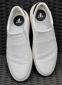 Thousand Fell Recyclable Sneakers Vegan Bio Leather White Slip-on Shoes Size 9.5 - Picture 1 of 8