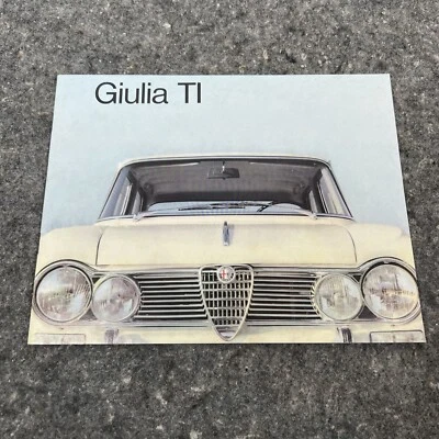 ALFA ROMEO GIULIA TI FOLLETO VINTAGE ORIGINAL 1964 ITALIA - Edición Alemana Foto 1 de 4