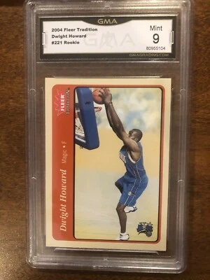 2004 Fleer Tradition Dwight Howard #221 Rookie RC GMA 9 Mint - Image 1 of 2