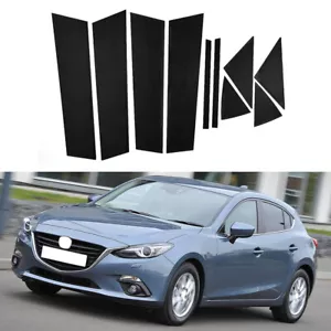 Fit For Mazda 3/Axela 2014 2015 2016 2017 2018 10pcs Piano Black Pillar Posts - Picture 1 of 17